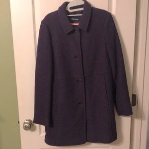 Lands’end purple wool coat. Size 10 lined